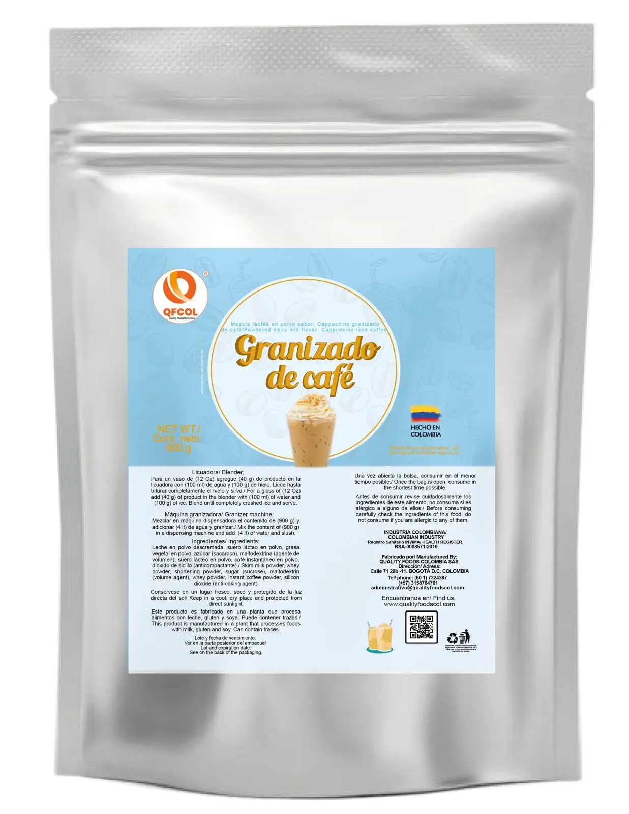 Granizado de CAFÉ "Cappuccino Granizado" 900gr