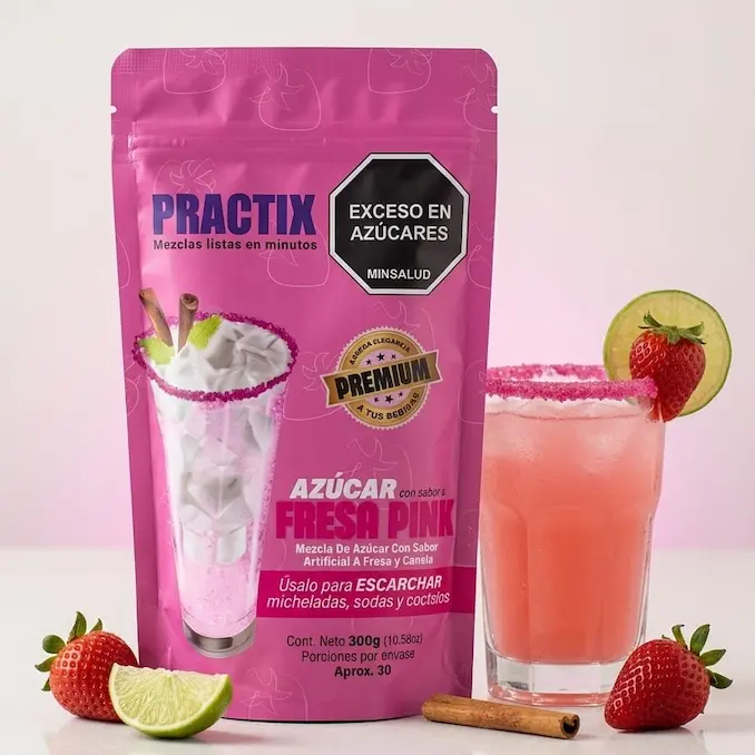 Azúcar Sabor a Fresa Pink 300grms - Fryscol