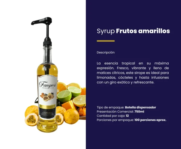 Syrup Frutos Amarillos Fampori 750ml - Imagen 2