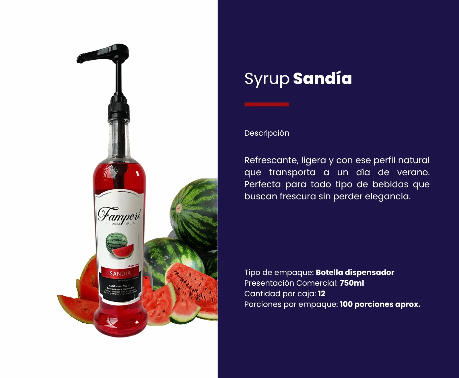 Syrup Sandía Fampori 750ml - Imagen 2