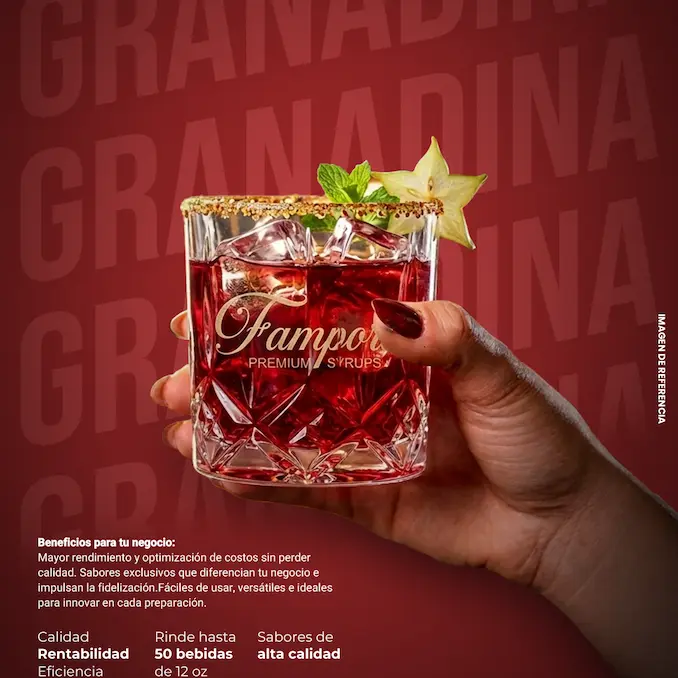 Syrup Granadina Fampori 750ml - Imagen 2