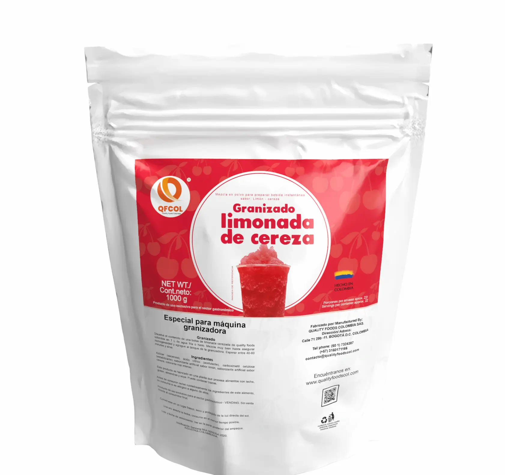 Granizado de Limonada Cerezada 🍒🍋1000g Bubols