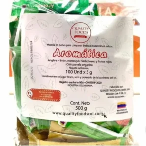 Aromaticas en sobres endulzadas con panela organica 5g🍃🍓🫚🍋  bolsa 100 unidades surtida
