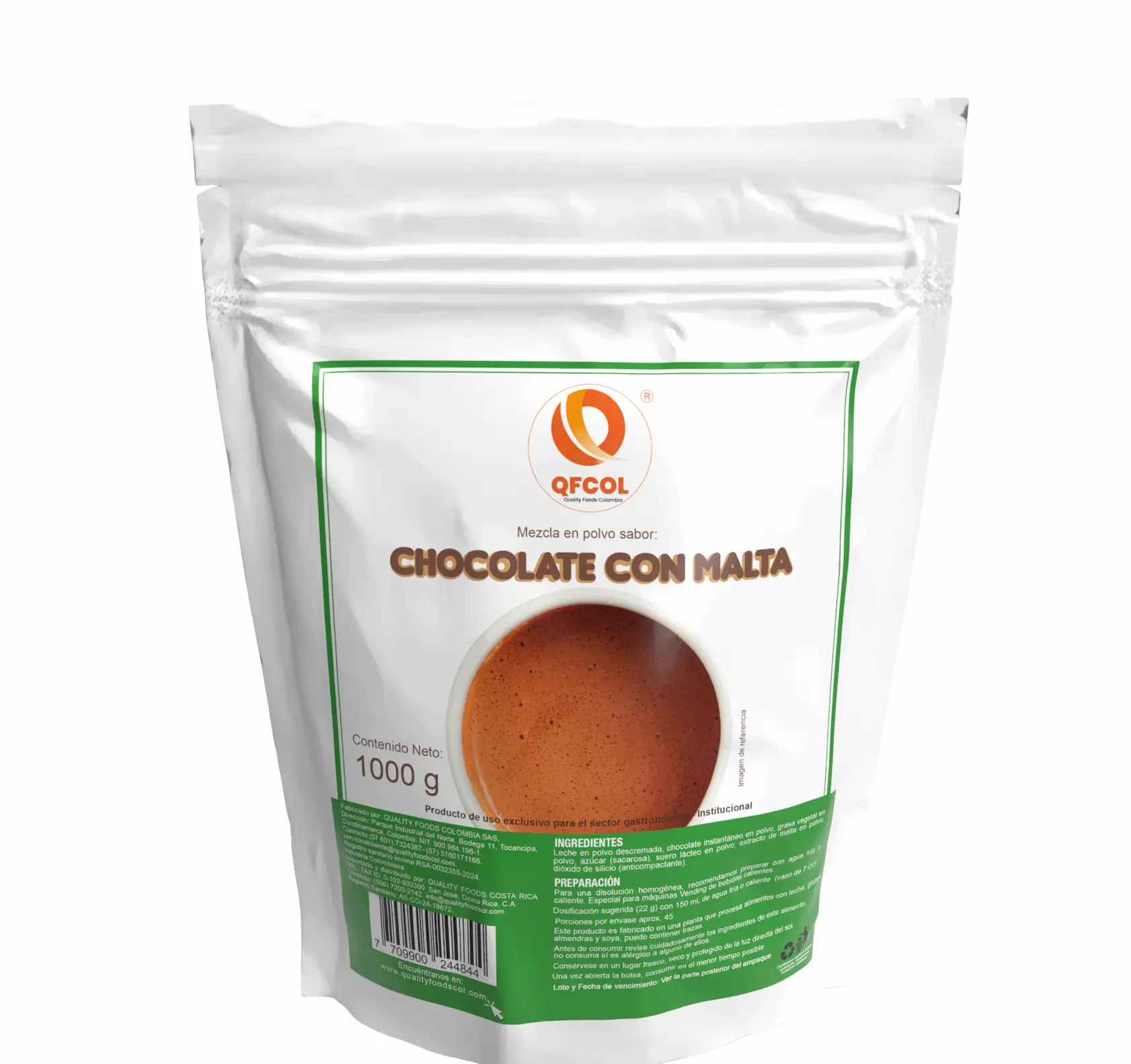 Chocolate con Malta 1000g - Quality Foods Colombia