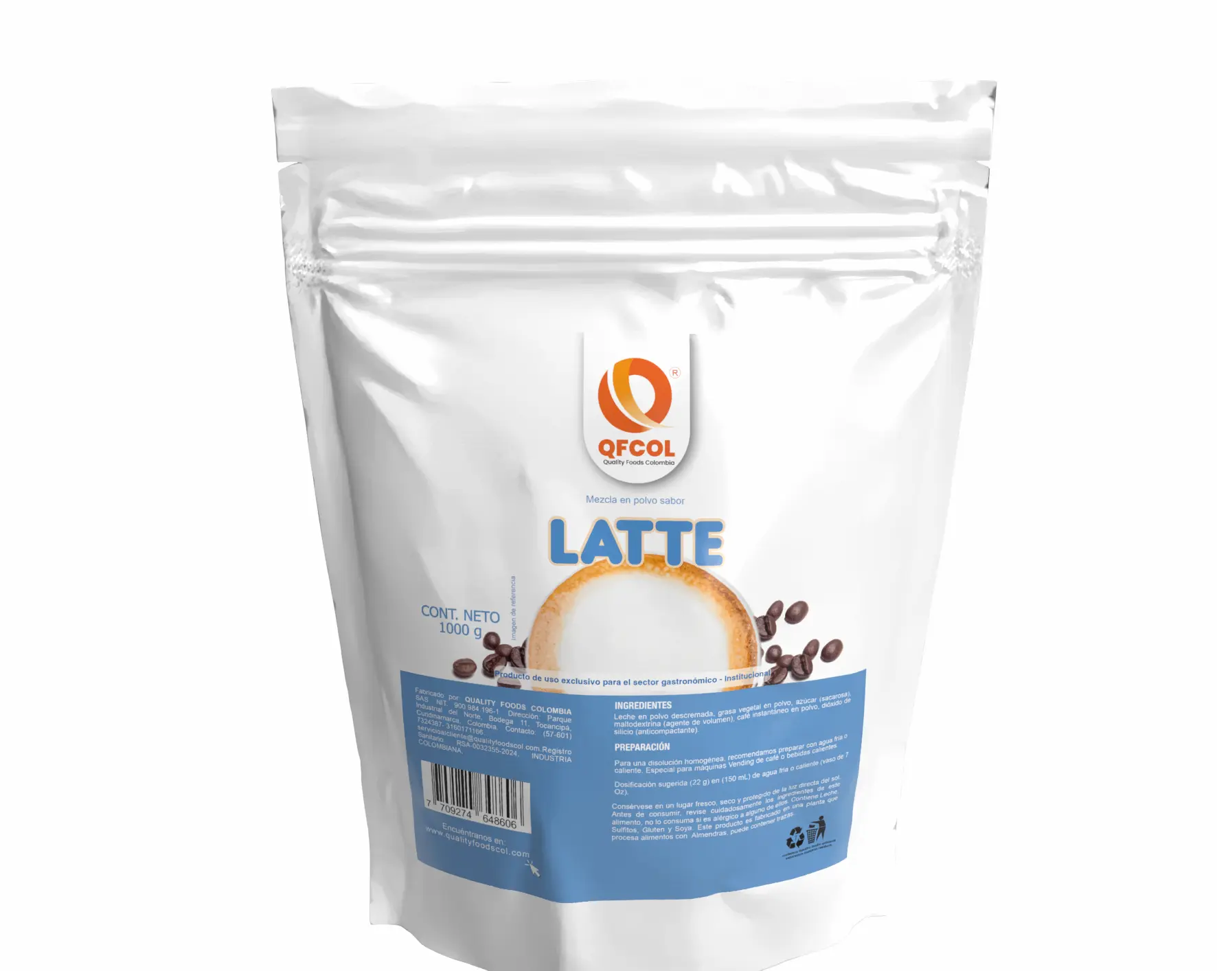 LATTE (Cafe con Leche ) Mezcla en Polvo 1000g Quality Foods