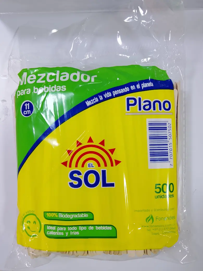 Mezcladores de Madera 500unidades