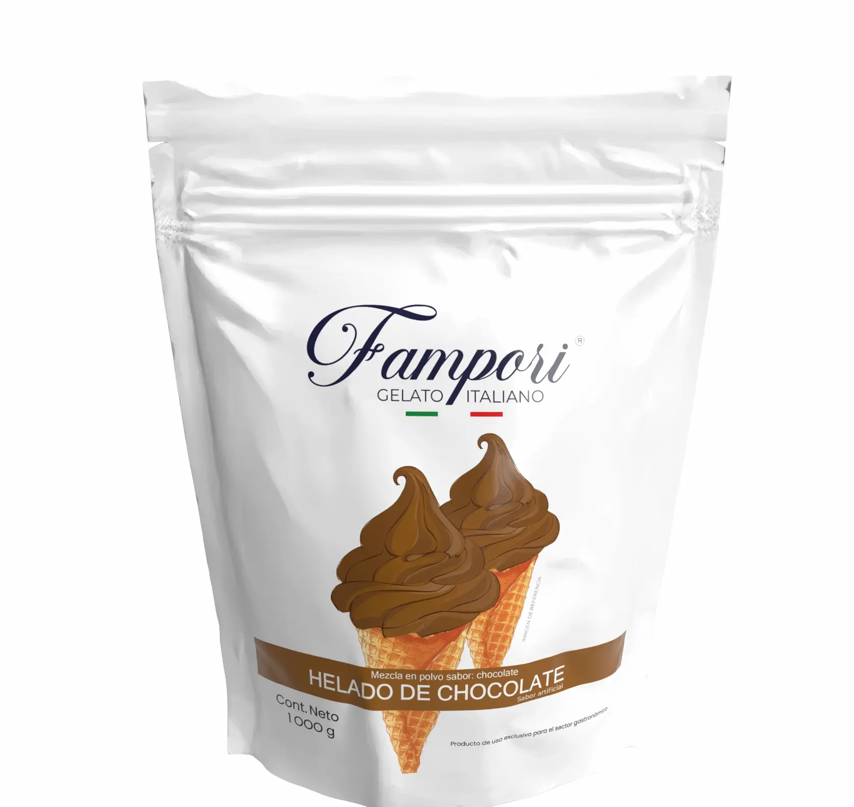 Helado de Chocolate🍦Mezcla en Polvo 1000g Fampory Gelato Italiano